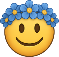 Bluefloweremoji static emote