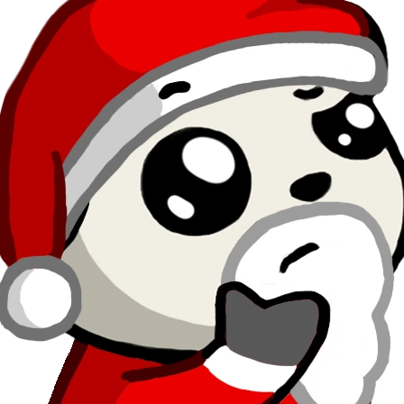 PandaSantaThink emote