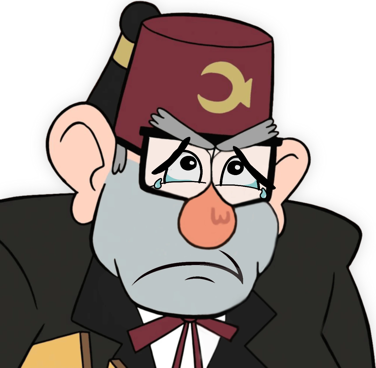 GrunkleStan_SadLookAbove emoji