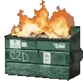 dumpsterFire emote