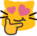 meowthinkinghearteyes emote