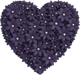 Blackflowerheart emote