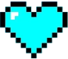CyanPixelHeart emote