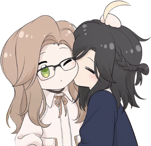 QinYu_Yage_CheekKiss emote