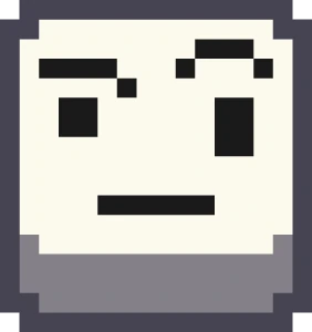 pixel_emoji_face_with_raised_eyebrow emote