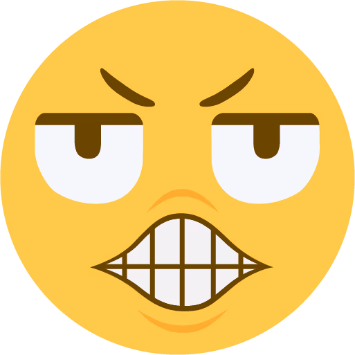grimmacing emote