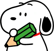 snoopy_pencil emoji