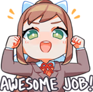 MonikaAwesome emote