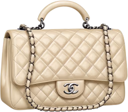 Silvercreamchanelbag emote