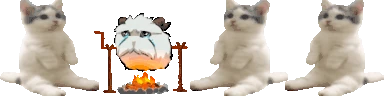 catwithitsfriendsroastingaporoonacampfire emote