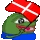 PeepoWavingFlagDK emote