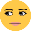 Woman_Face_Side_Eye emote