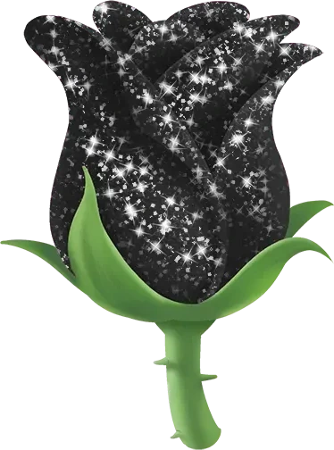 Black_Sparkle_Rose emote