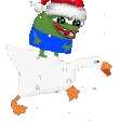 christmas_pepe_riding_a_goose emoji