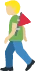man_walking_with_a_flag_on_back emote