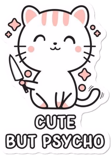 Cutebutpsychocat emoji