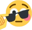 SunglassesOffFlushed emote