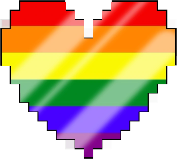 PrideFlagPixelHeart emote