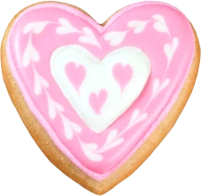 Pinkwhiteheartcookie emote