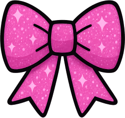 Pinkglitterbow emote