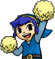 LinkCheerleaderBlue emote