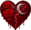 Redgothheartgif emote