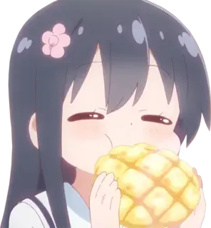 Hana_Shirosaki_Melonpan emote