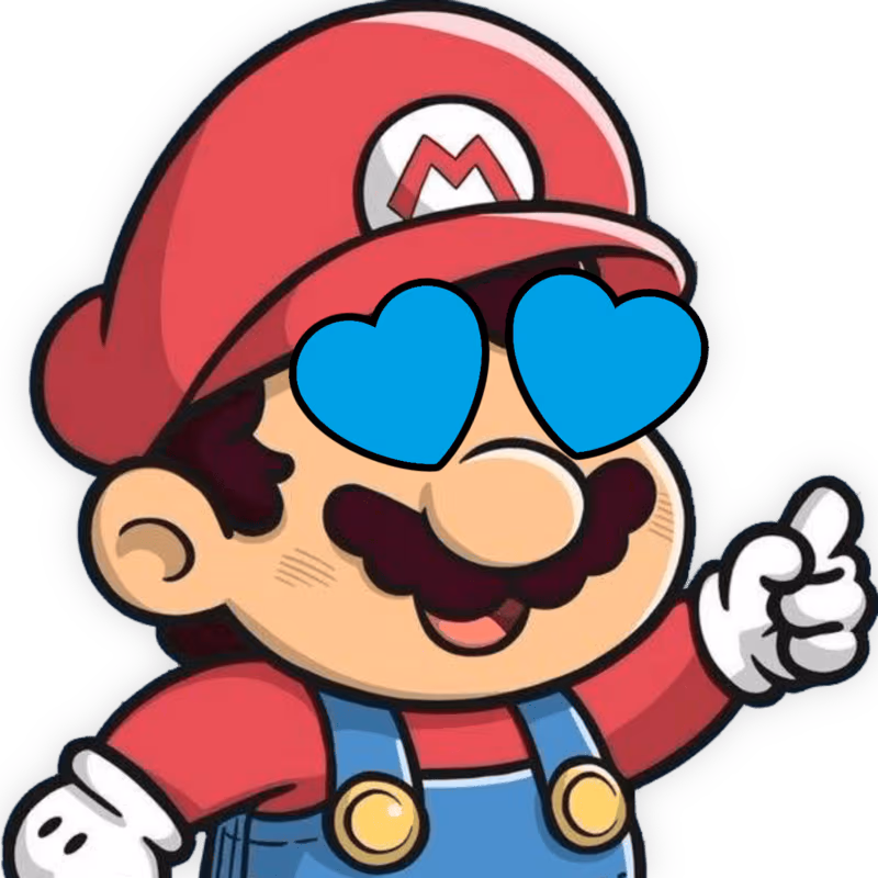 Mario_HeartBlueEyes emote