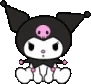 black_kuromi_stare emote