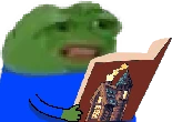 Bookpepecringe emote