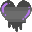 black_dripping_heart emote
