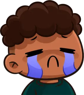 CurlyBLKCry emoji