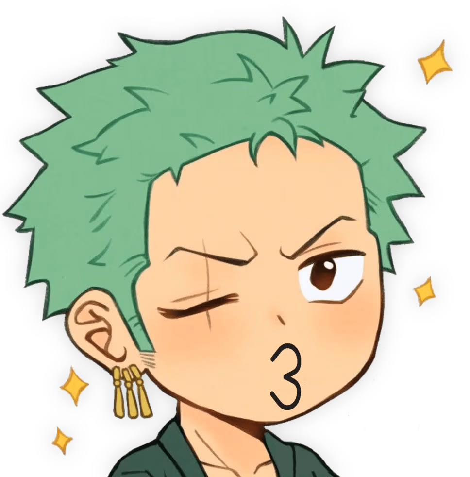 Zoro_KissyFace emote