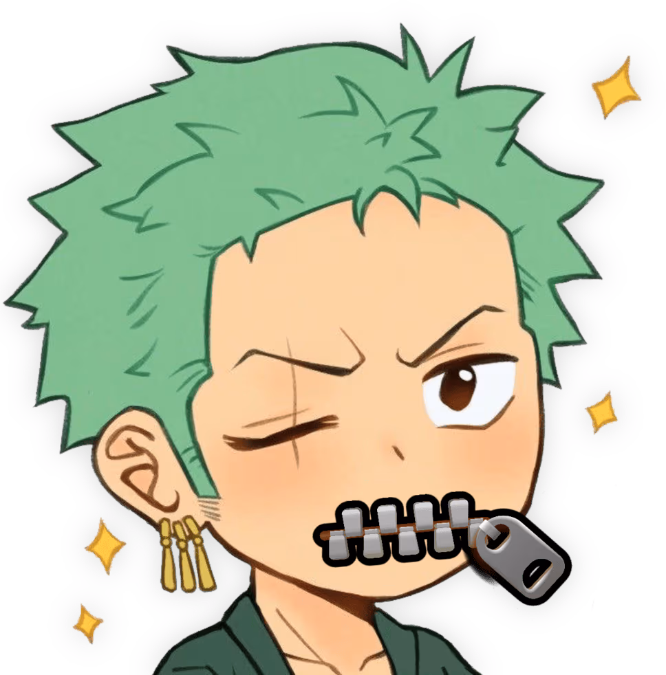 Zoro_ZippedLips emote