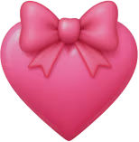 Pinkheartwithabow emote