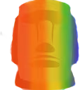 RainbowMoyai emote