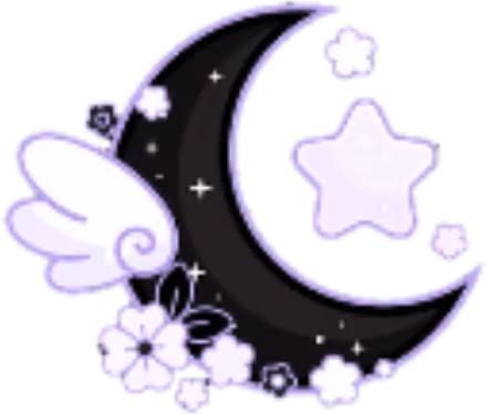 pastelpurplenblackmoon emote