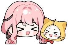NikkiMomoLaugh static emote