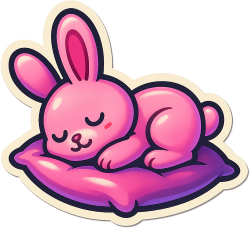 Pinkbunnysleeping static emote