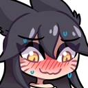 qAhriFlushed emoji