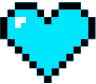CyanPixelHeart emote