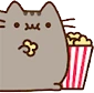Pusheen_popcorn emote