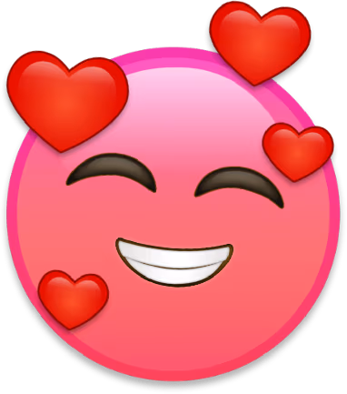 Pinkhappygirlemoji emote