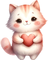 Catholdingheart emote