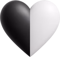 Blackwhiteheart emote