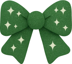 Green_glitter_bow emote