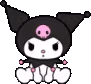 black_kuromi_stare emote