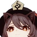 hutaoLookingAtYou emote