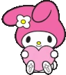 MyMelodyHeartHug emoji