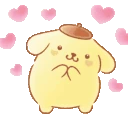 pompompurin_hearts emote